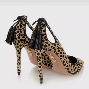 AQUAZZURA FOREVER MARILYN CHEETAH PRINT HEELS (SZ 40)